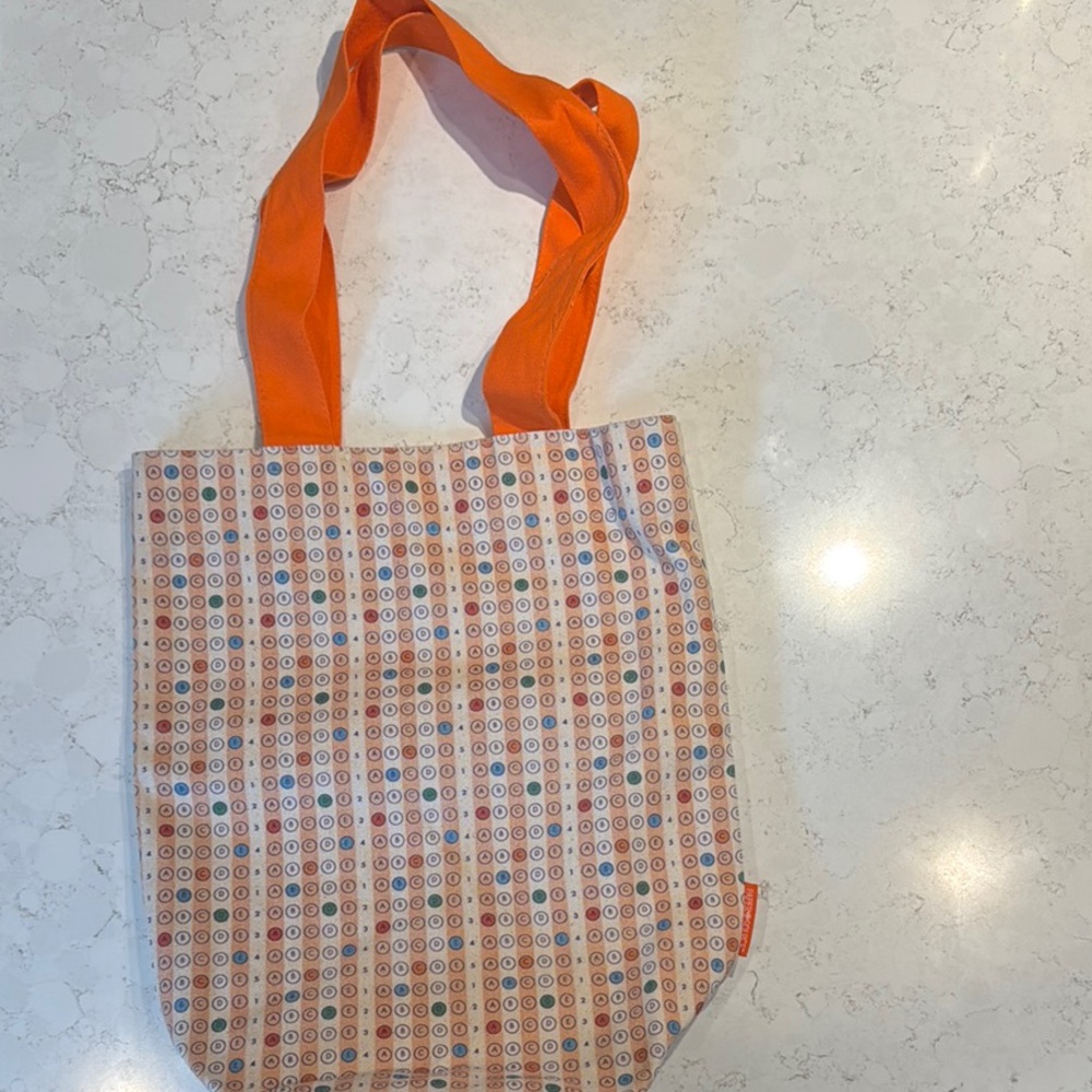 Stylish Orange Scantron Test Patterned‎ Tote Bag